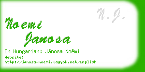 noemi janosa business card
